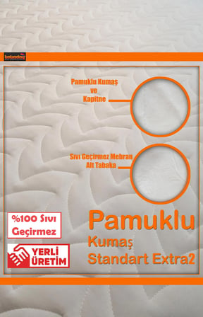%100 Sıvı Geçirmez 180gr Dolgulu Pofuduk Yatak Alezi 100x200x40