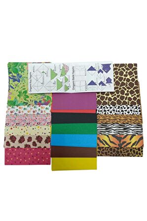 Karışık Desenli 100lü Origami Kağıt Seti -1 Paket