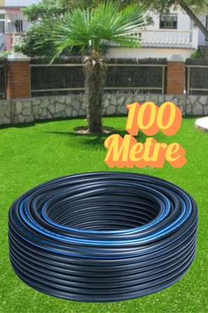 Termo Kauçuklu Bahçe Hortumu 100 Metre Dayanıklı 3 Katlı Sağlam Su Sulama Yıkama Hortum 12.5 mm 1/2"