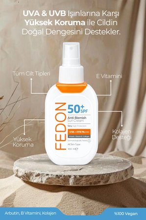 Kabin Boy Spf 50 Güneş Kremi Suya Dayanıklı Uva Uvb Arbutin Vitamin B Kolajen Yüksek Koruma Güneş Kremi 100ml