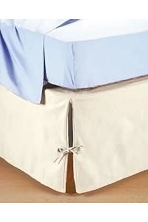 Kalıp Gibi Kalın Keten Bej Renk Kuşgözlü Baza Eteği