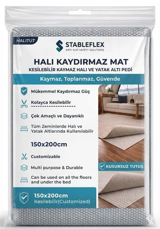 Halı Kaydırmaz Mat Üstün Tutuş Performansı -Halı Yatak Minder Sabitleyici
