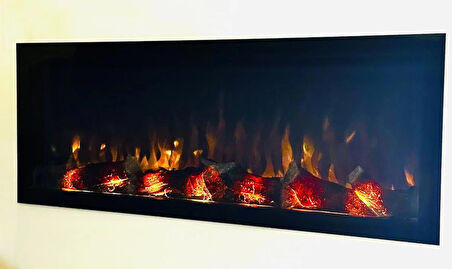 14 EFEKT DEKORATİF ŞÖMİNE BLUETOOOTH+KUMANDA+ÇITIRTI 100x25X16 CM