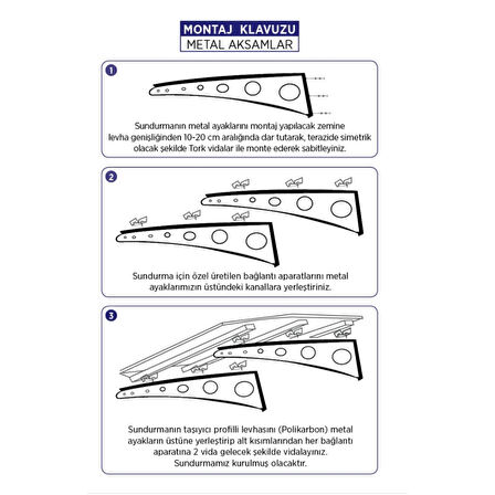 Metal Taşıyıcılı Kapı Üstü Pratik Sundurma 100x70  Md2