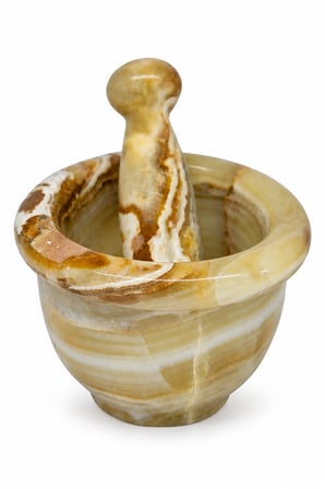 Orta Boy Sivas Taşı El Yapımı Havan – Doğal Taş Baharat ve Bitki Öğütme Havanı 9x6 cm
