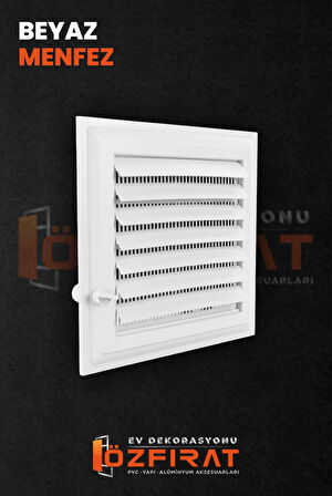 Menfez 30x30 CM — Banyo, Tuvalet - WC Havalandırma Menfezi — Plastik — Beyaz