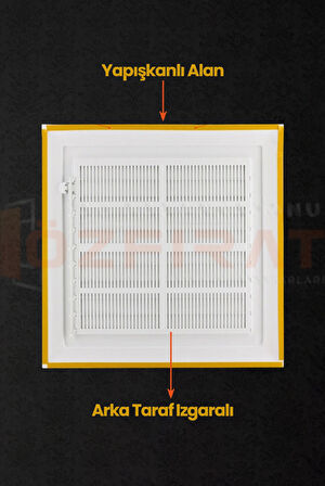 Menfez 30x30 CM — Banyo, Tuvalet - WC Havalandırma Menfezi — Plastik — Beyaz