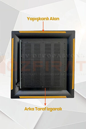 Menfez 35x45 CM — Banyo, Tuvalet - WC Havalandırma Menfezi — Plastik — Antrasit