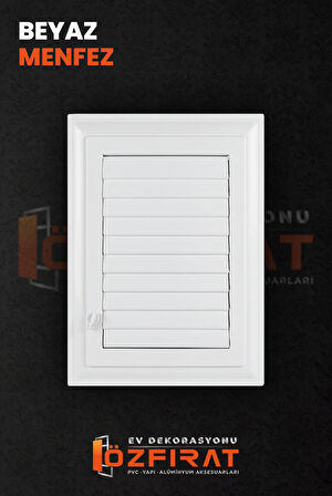 Menfez 45x65 CM — Banyo, Tuvalet - WC Havalandırma Menfezi — Plastik — Beyaz