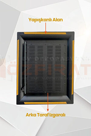 Menfez 45x65 CM — Banyo, Tuvalet - WC Havalandırma Menfezi — Plastik — Antrasit