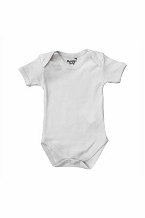 Mummy's Baby Kısa Kollu Çıtçıtlı Body Beyaz