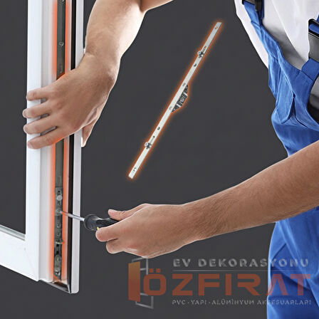 120cm Tek Açılım İspanyolet – PVC Pimapen Kapı Pencere Kilidi – (25 Adet)