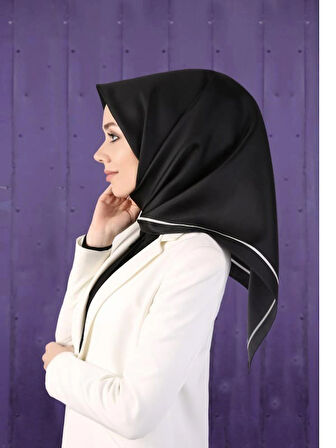Levidor Twill İpek Eşarp Siyah