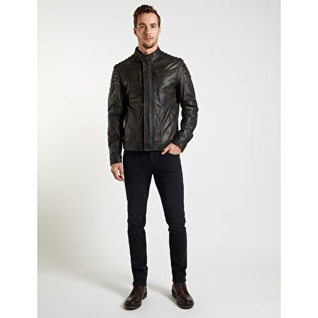 Nancy Vintage Erkek Deri Mont