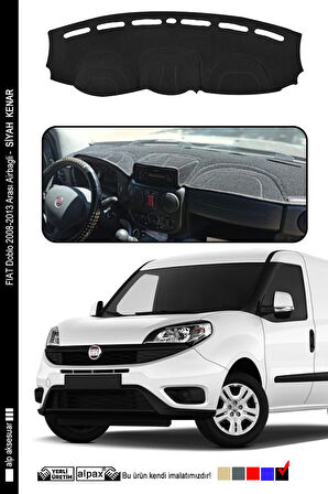 Fiat Doblo Torpido Koruyucu 2008-2013 Arası Airbagli Modele Özel – Siyah Kenar