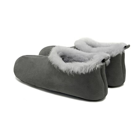Desa Gri Kadın Fluffy Yünlü Patik