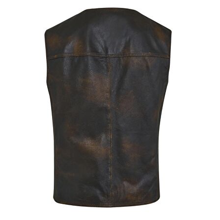 Desa Allan Kahve Erkek Vintage Deri Yelek