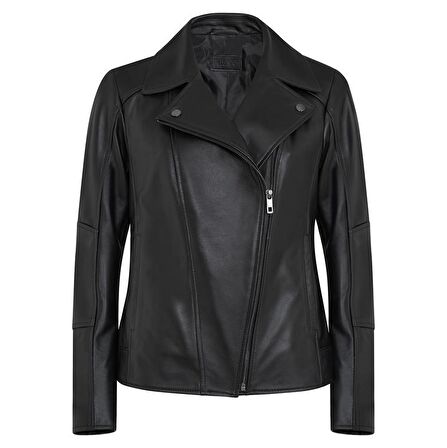 Beatrix Kadın Deri Biker Ceket