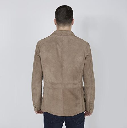 Antonin Bej Erkek Süet Safari Ceket