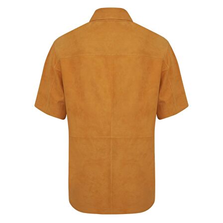 Jemma Turuncu Kadın Kısa Kollu Süet Gömlek