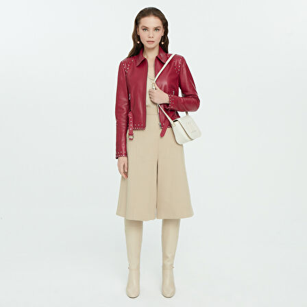 Abina Mor Kadın Deri Ceket