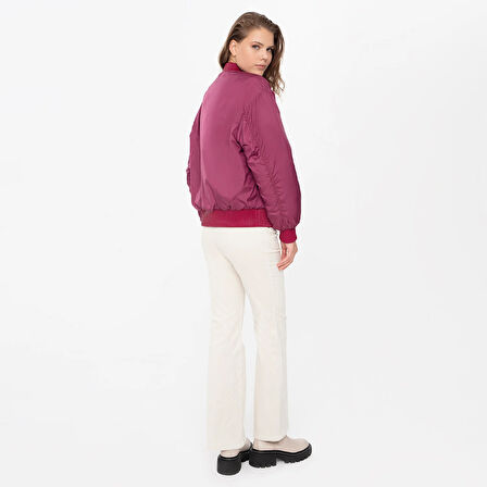 Anna Mor Kadın Çift Taraflı Deri Bomber Ceket