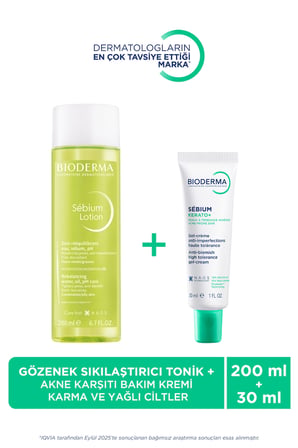 Sebium Karma Ve Yağlı Ciltler İçin Gözenek Sıkılaştırıcı Tonik 200 ml & Bakım Kremi 30 ml