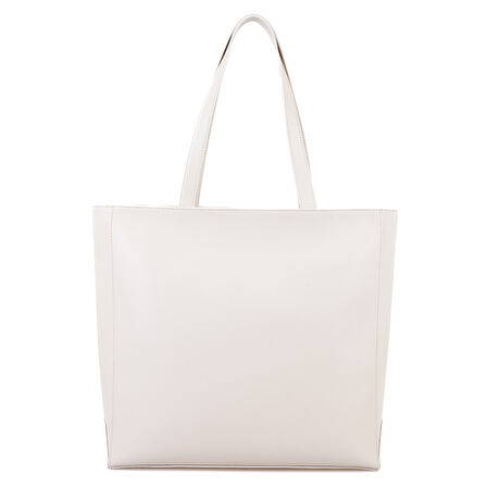 Kadın Bej İşleme Detaylı Deri Omuz Çantası