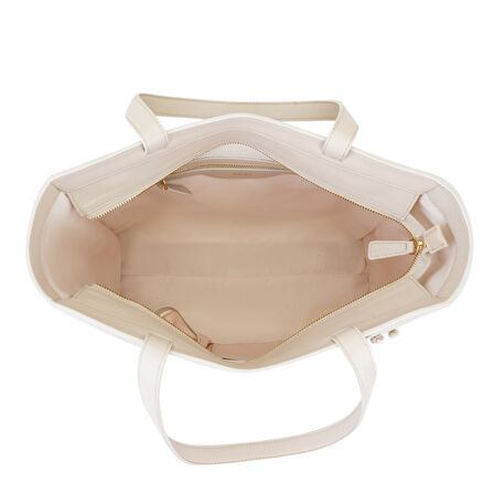 Kadın Bej İşleme Detaylı Deri Omuz Çantası