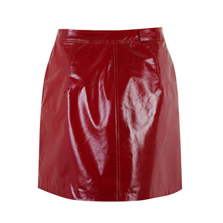 Barretta Kırmızı Kadın Rugan Deri Etek