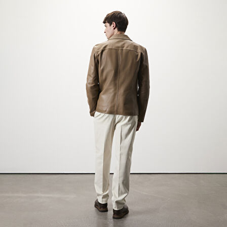 Carlino Kahve Erkek Deri Mont