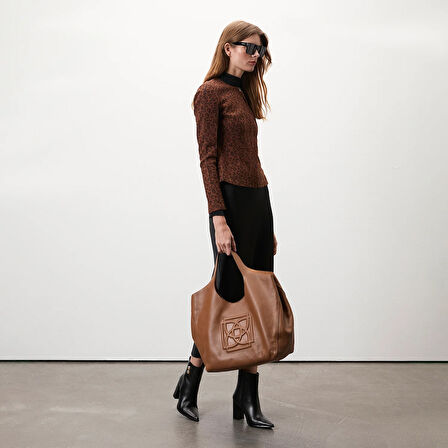 Deundria Leopar Kadın Panelli Fit Süet Ceket