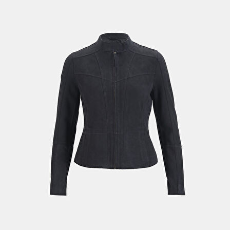 Kadın Lacivert Süet Ceket