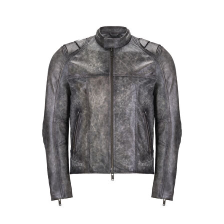 Tirona Gri Erkek Deri Mont