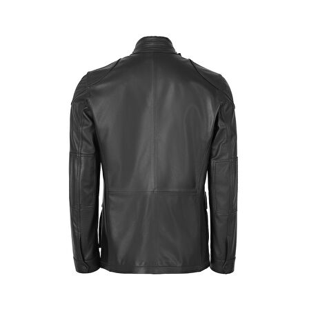 Dione Siyah Erkek Deri Mont