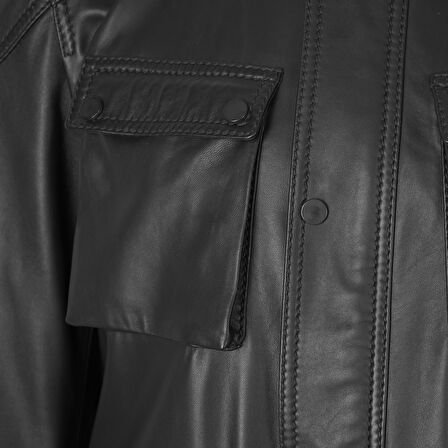 Dione Siyah Erkek Deri Mont