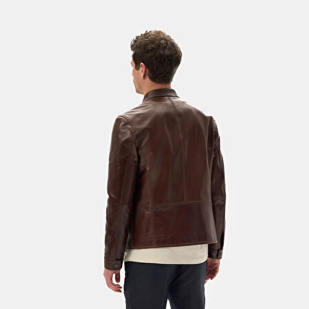 Dyami Kahve Erkek Deri Mont