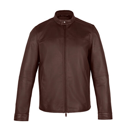 Dyami Kahve Erkek Deri Mont