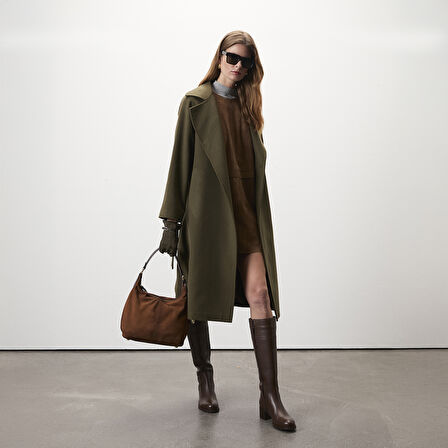 Stefania Yeşil Kadın Trençkot