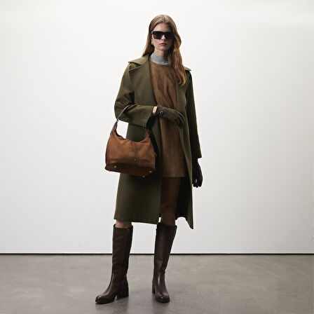 Stefania Yeşil Kadın Trençkot