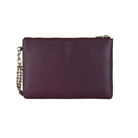 Vionya Bordo Kadın Deri El Çantası