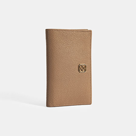 Kadın Koyu Bej Deri Cüzdan