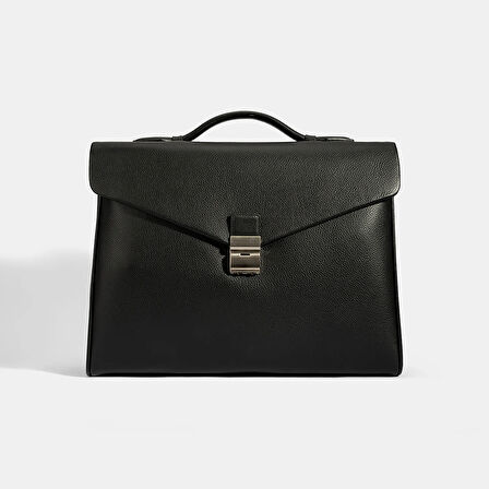 Erkek Siyah Deri Evrak Çantası