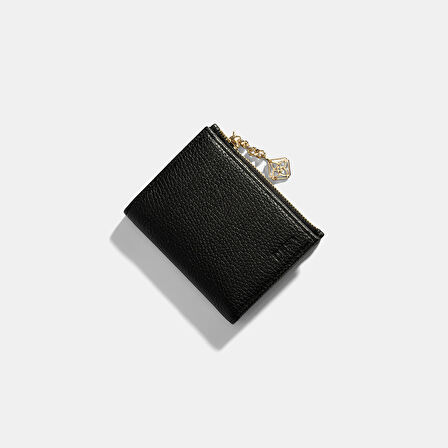 Kadın Siyah Zincir Detaylı Deri Cüzdan