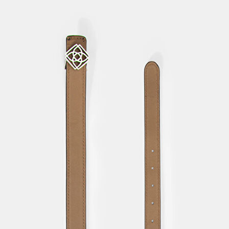 Kadın Siyah / Açık Kahve Çift Taraflı Deri Kemer