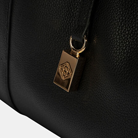 Kadın Siyah Deri Hobo Çanta