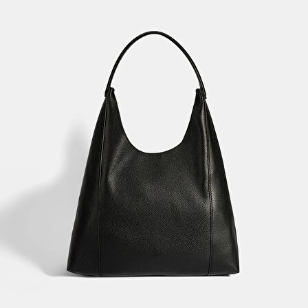 Kadın Siyah Deri Omuz Çantası