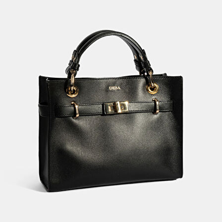 Kadın Siyah Deri Omuz Çantası