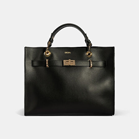 Kadın Siyah Deri Omuz Çantası