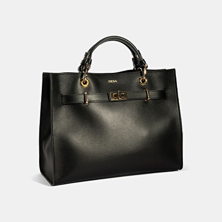 Kadın Siyah Deri Omuz Çantası